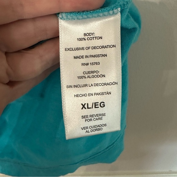 Champion Authentic Athleticwear Short Sleeve T-Shirt in Aqua Excursion Sz XL GUC - Picture 7 of 9